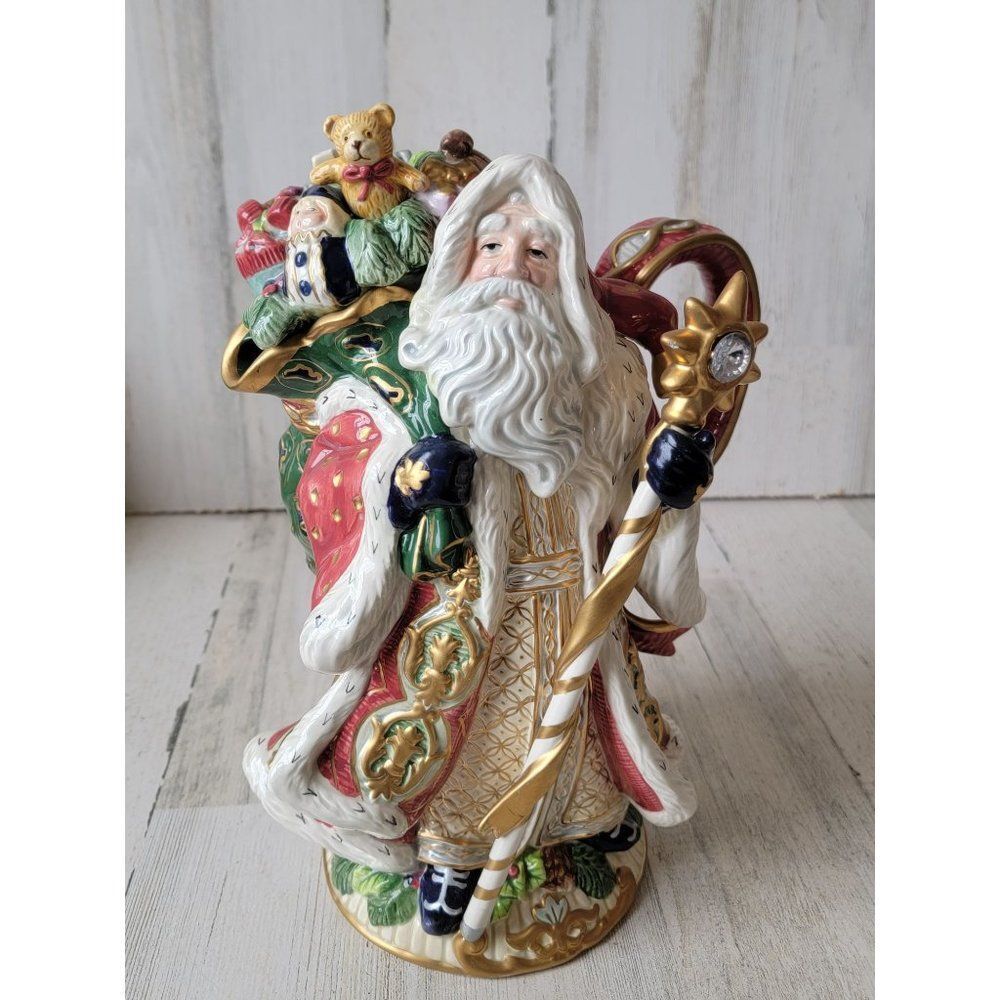 Fitz Floyd Florentine classic teapot‎ Santa Claus Xmas figure